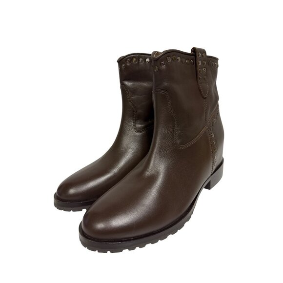 SaintG Noemi Women's Boot Studded Brown Leather Ankle Size 9 New - Picture 4 of 12